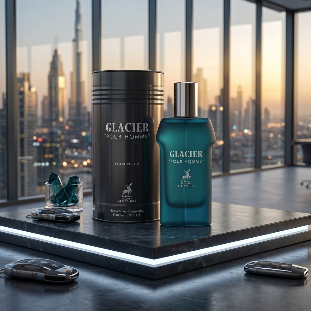 Maison Alhambra Glacier Pour Homme Eau de Parfum 100ml perfume bottle for men